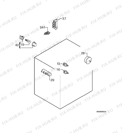 Взрыв-схема плиты (духовки) Privileg 00984884_31074 - Схема узла Electrical equipment 268